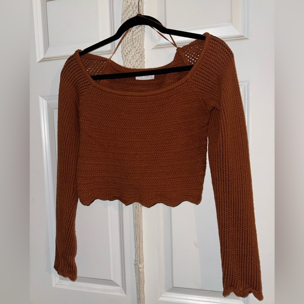 Long sleeve crop rust